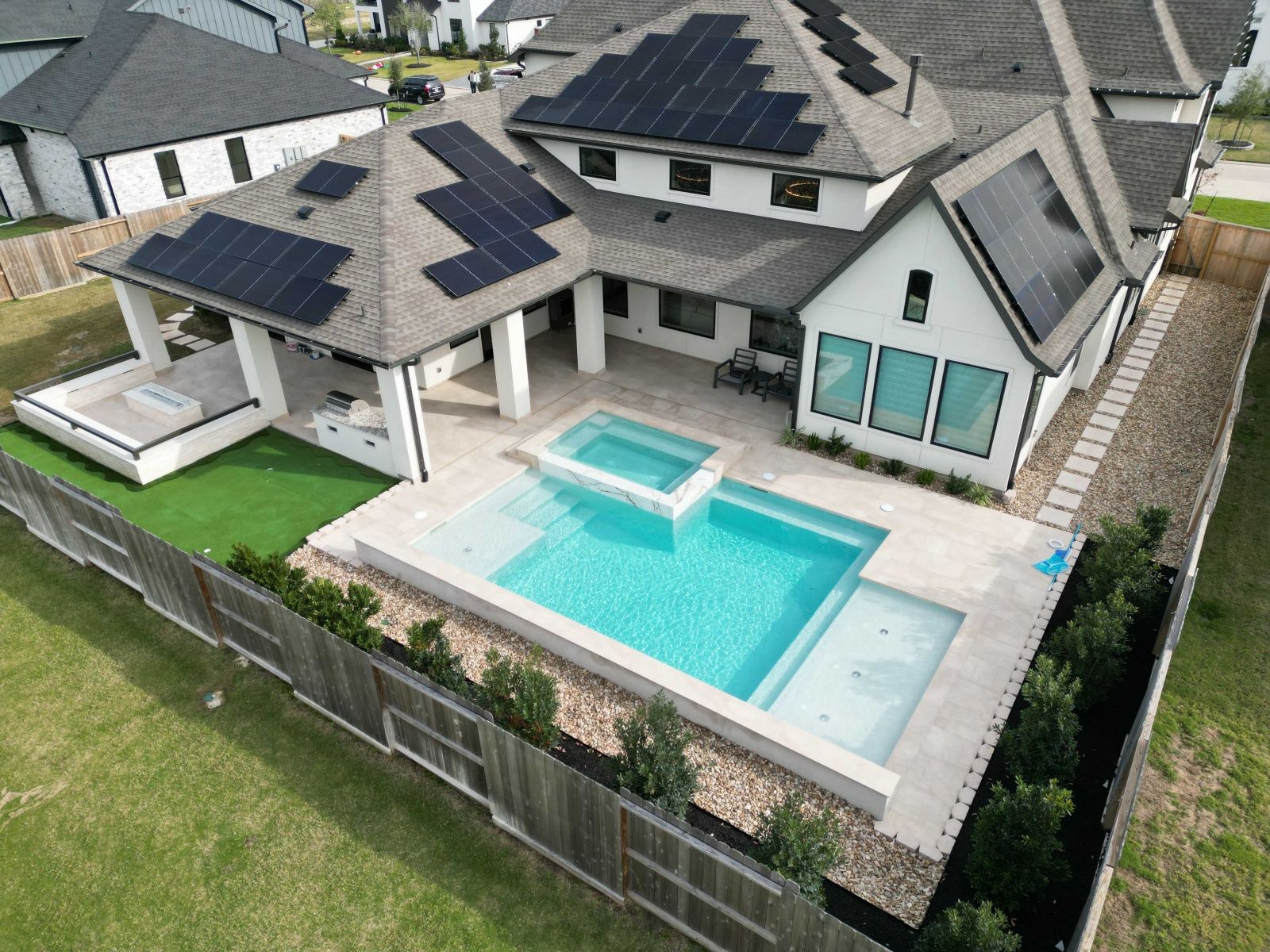 New roof on a two-story home
